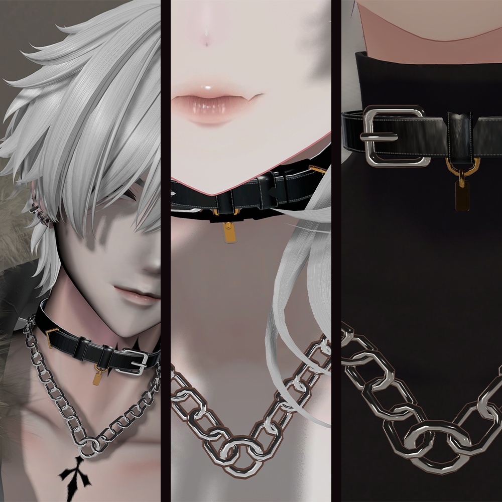 【無料配布】Choker & Chain - For ルミナ / 水瀬 / 狛乃