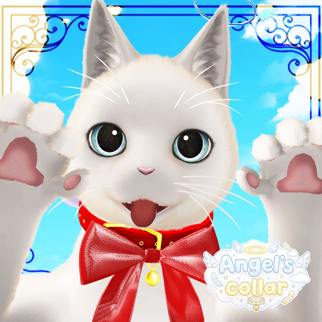 【にゃにゃまる専用】Angel's Collar -(天使の首輪&リボン)【3D衣装・小物】