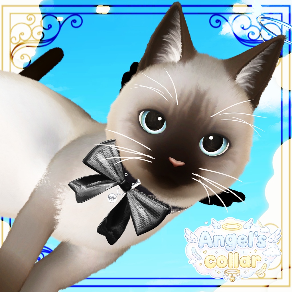【にゃにゃまる専用】Angel's Collar -(天使の首輪&リボン)【3D衣装・小物】