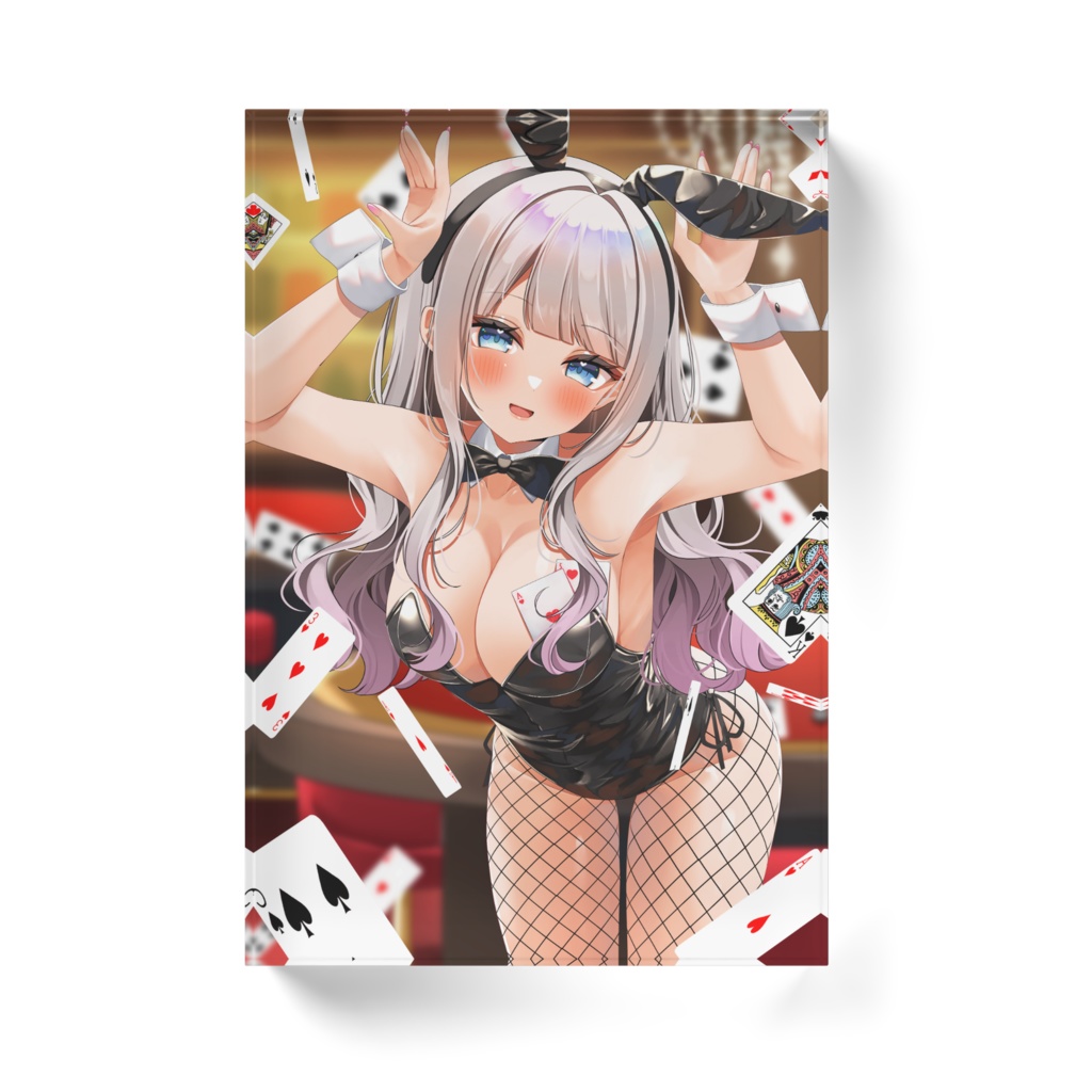 夜雨 李宙 アクリルブロック バニーガール(黒/赤)