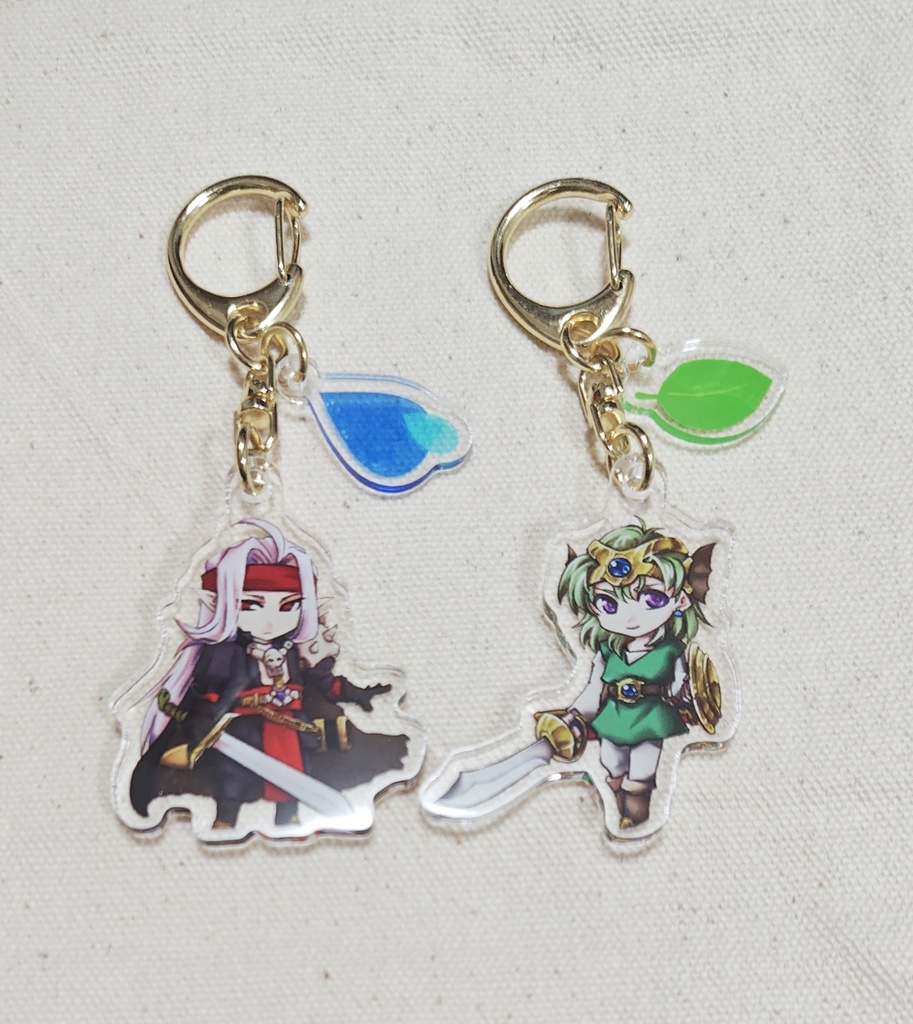 ドラクエ4　男勇者＆ピサロミニアクリルキーホルダー