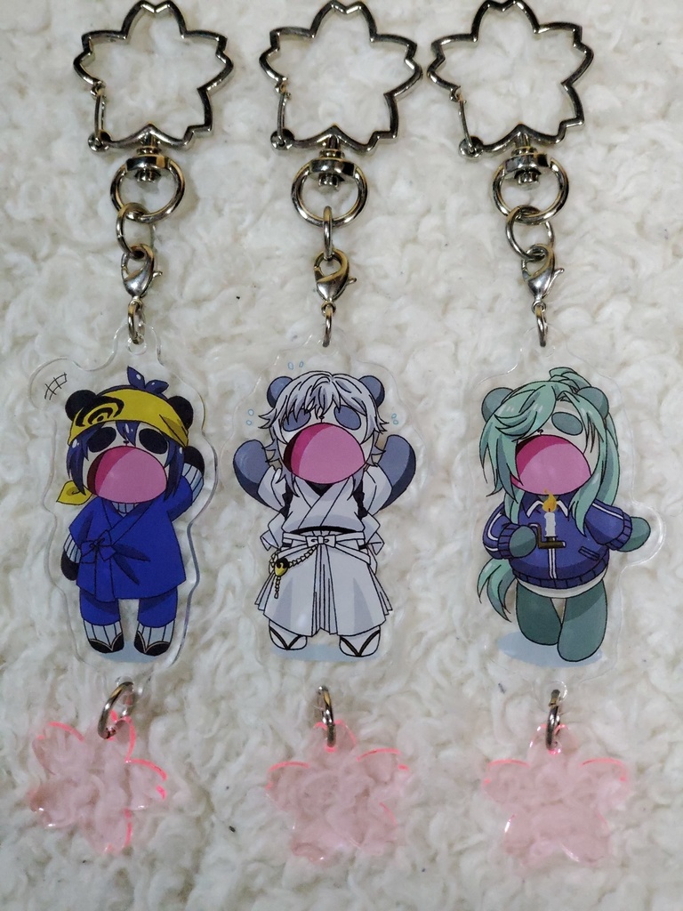 連結パンダ男士アクキー(桜)