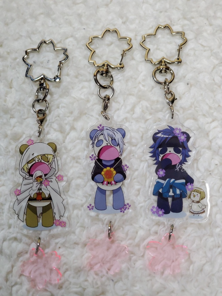 連結パンダ男士アクキー(桜)