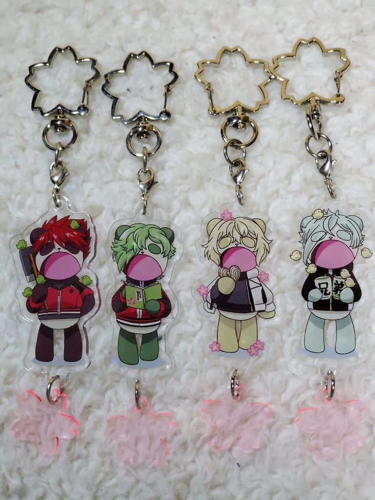 連結パンダ男士アクキー(桜)