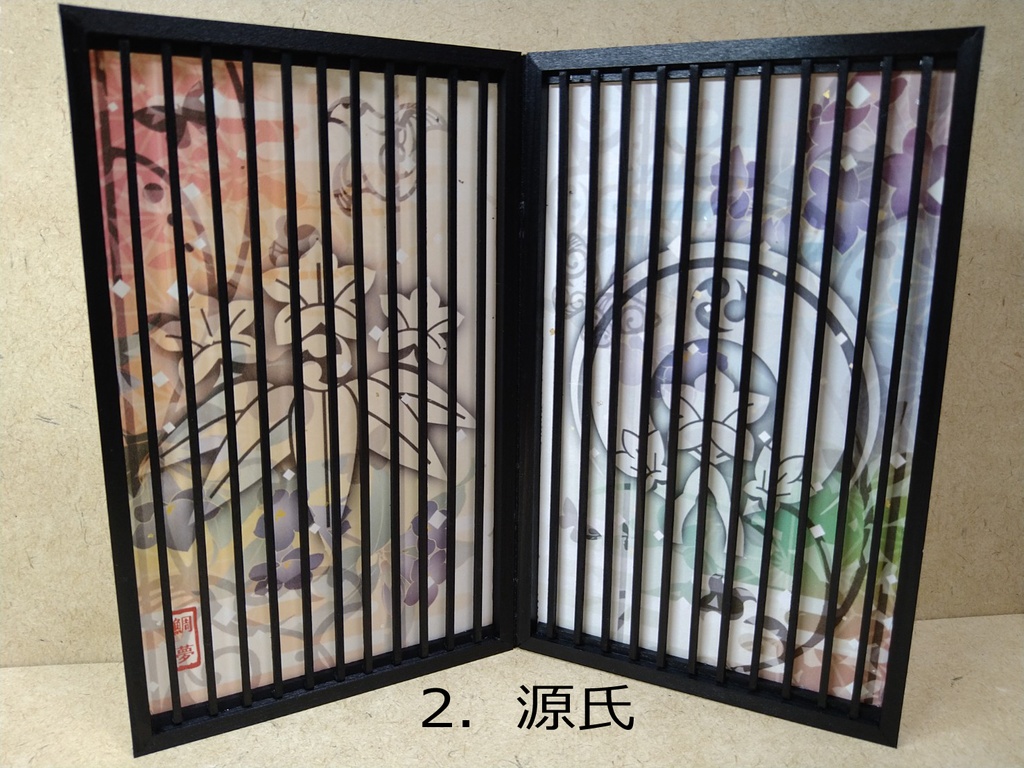 刀剣乱舞イメージ 刀紋入り ねんどーるサイズ 二面衝立