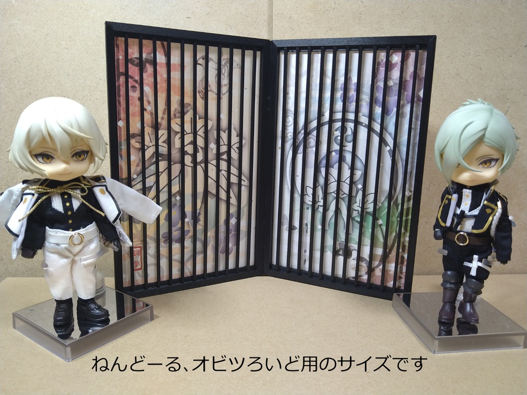 刀剣乱舞イメージ 刀紋入り ねんどーるサイズ 二面衝立 衝立屋 めるこ Booth