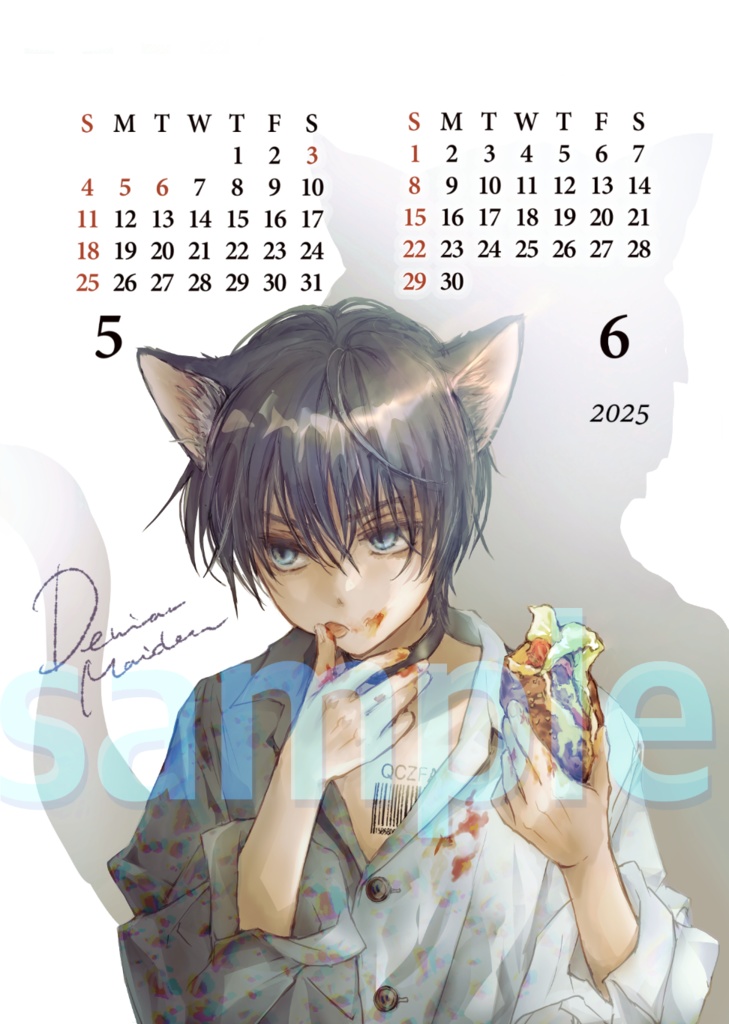 2025 OKI〈DEMI〉卓上カレンダー