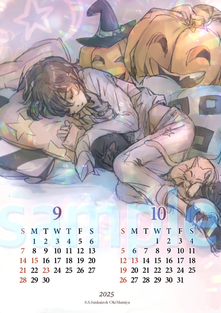 2025 OKI〈DEMI〉卓上カレンダー