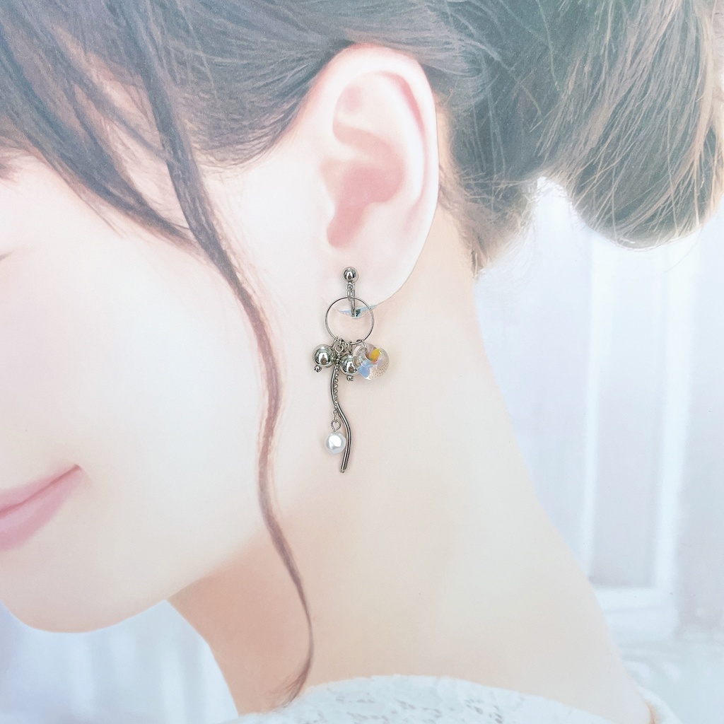 D4_rindo2イヤリング(ピアス変更可)