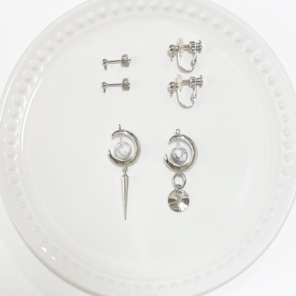 D4_yagasaki イヤリング(ピアス変更可)