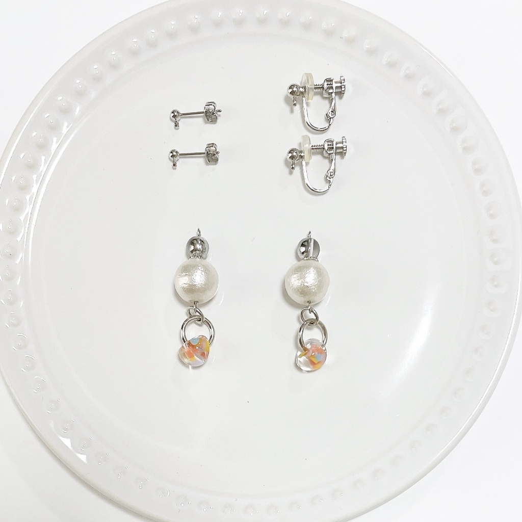 D4_rindo イヤリング(ピアス変更可)