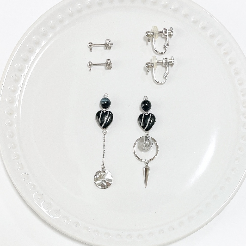 D4_jikuin イヤリング(ピアス変更可)