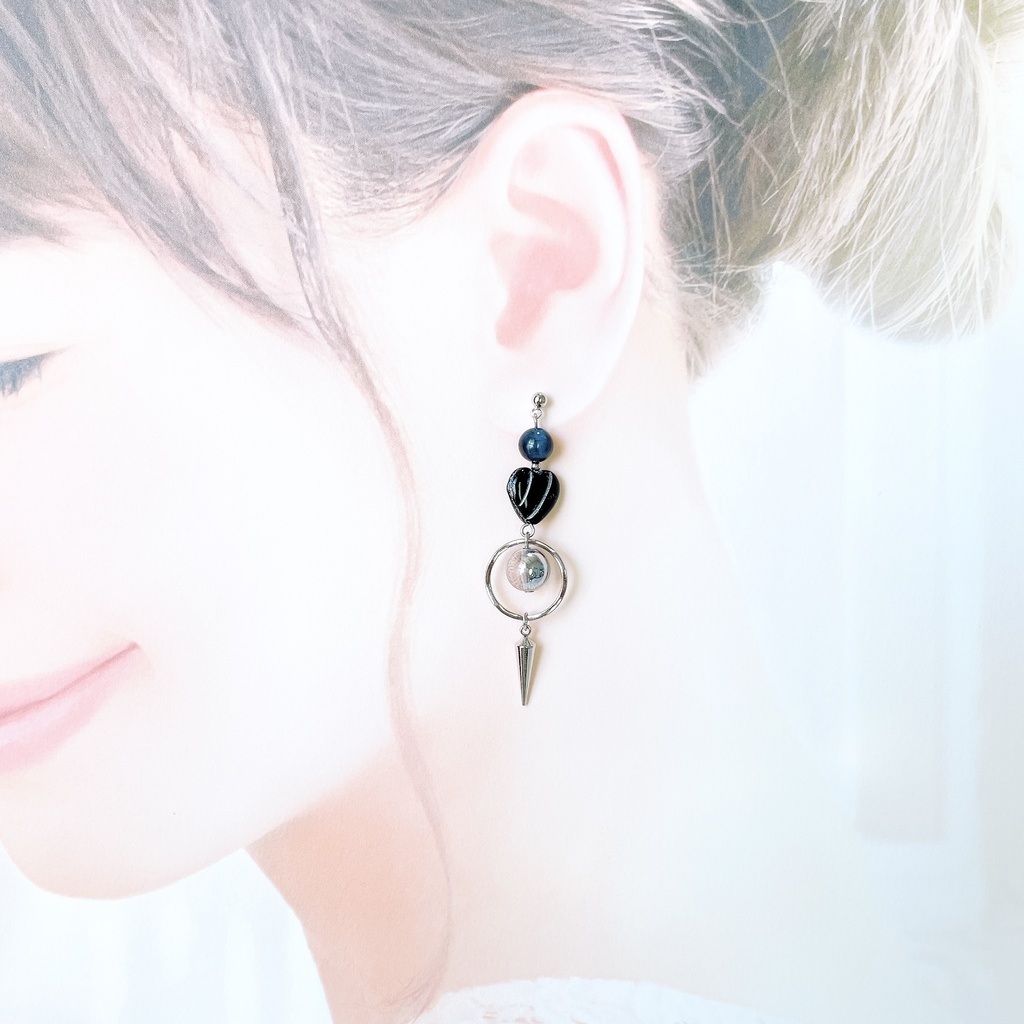 D4_jikuin イヤリング(ピアス変更可)