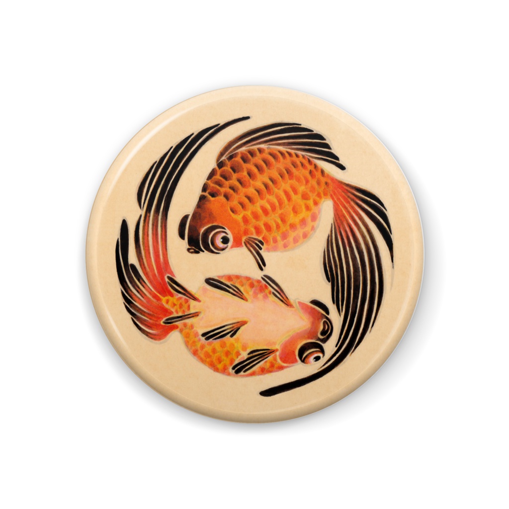 缶バッジ44mm[レッサーパンダ蝶尾]