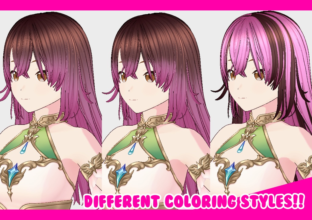 100+ BROWN HAIR TEXTURES FOR VROID, VRCHAT, AND VTUBERS! (Gradients, Split Coloring, Sparkles)