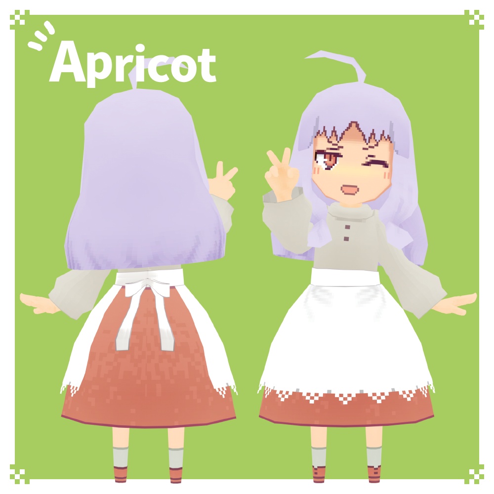 【無料あり】オリジナル3Dモデル『Apricot』-アプリコット-【VRChat】
