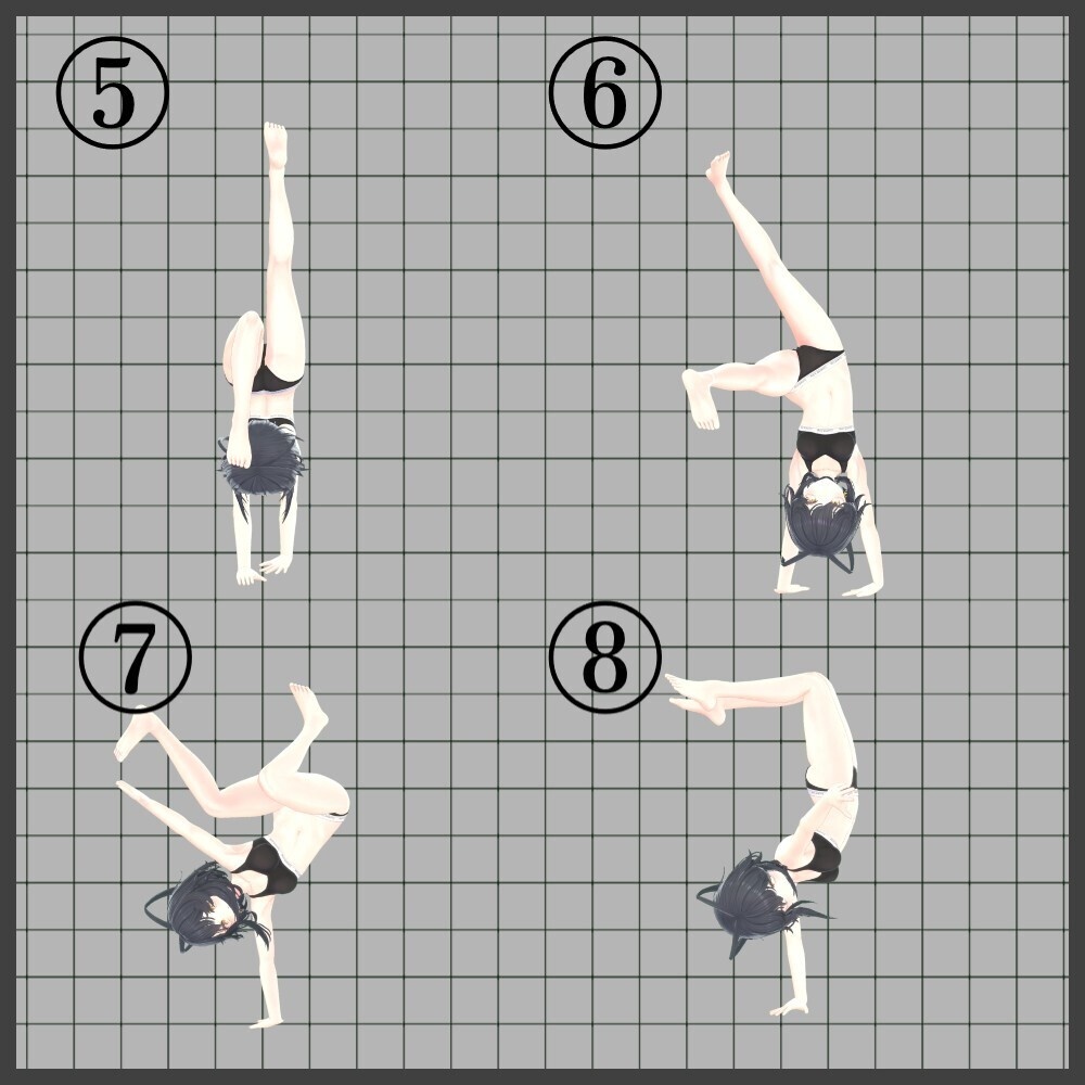 【無料あり】【ポーズ集】躍動感のあるポーズ8種【逆立ち・ダンスポーズ】
