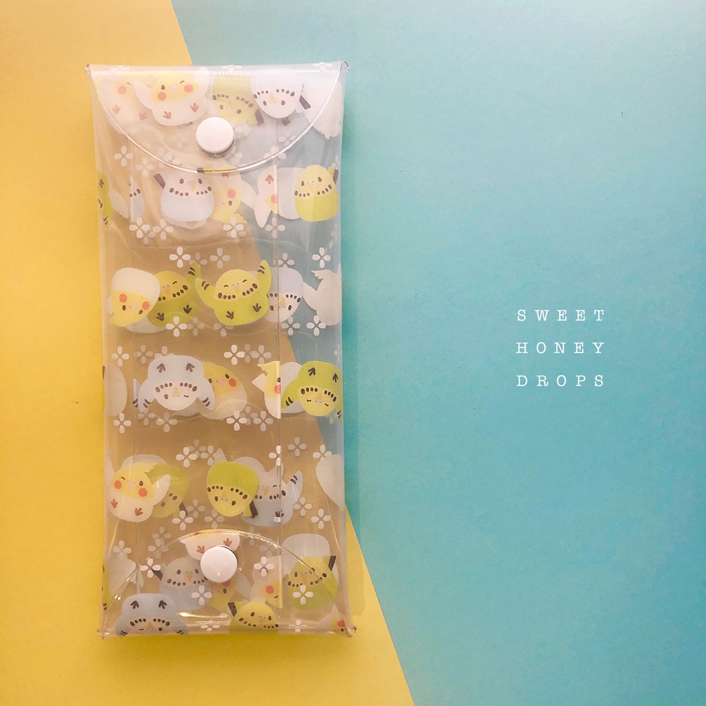 クリアマルチケース*インコトリオ柄*