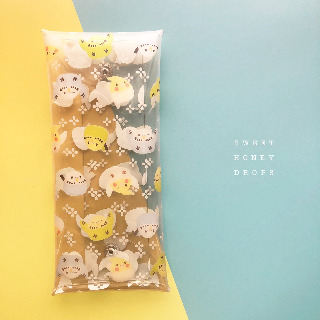 クリアマルチケース*インコトリオ柄*