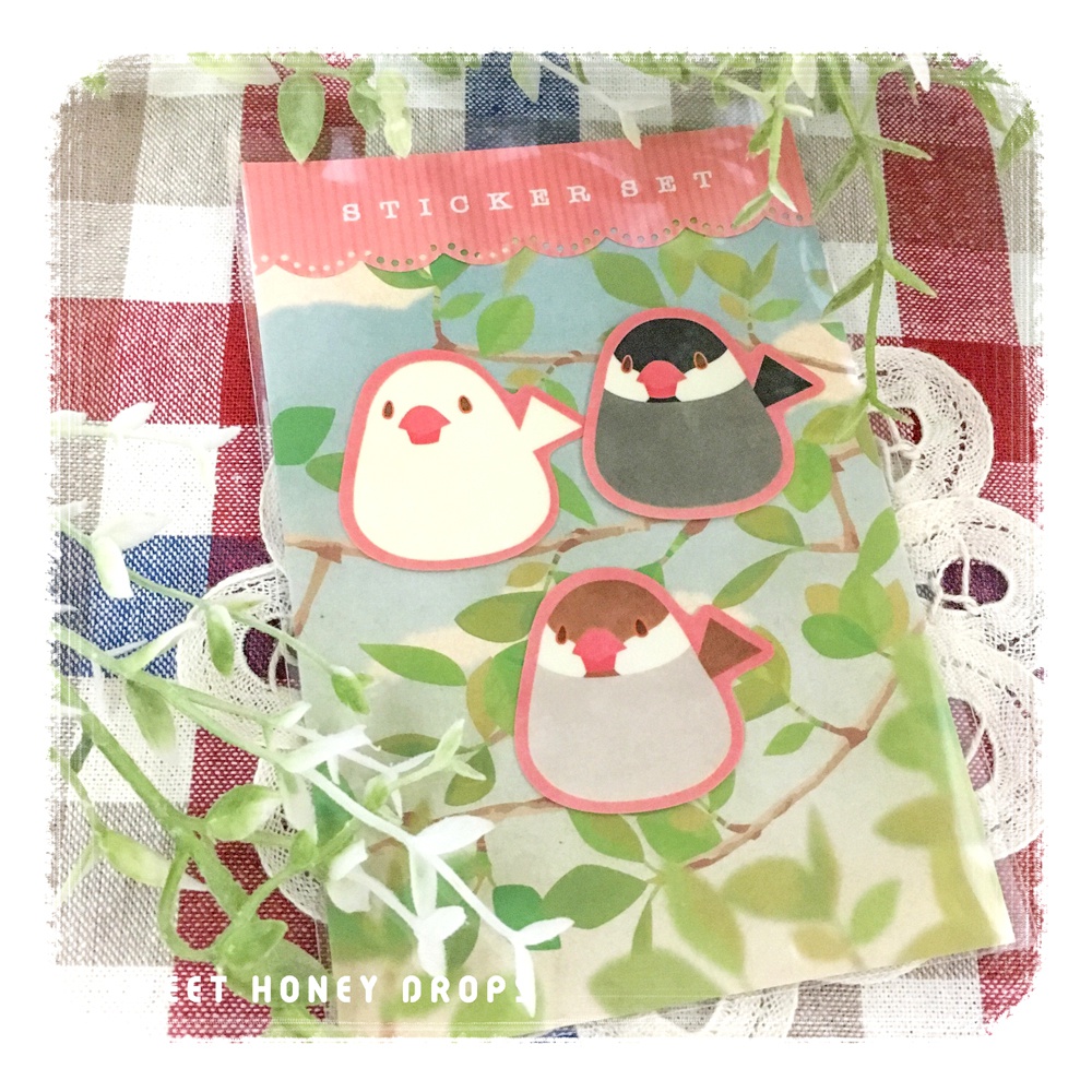 ステッカーセット*文鳥トリオ*