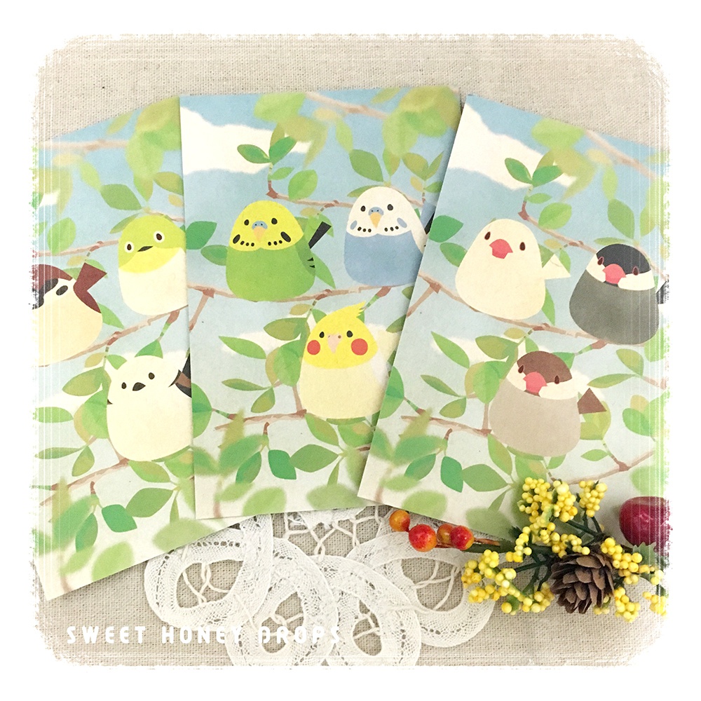 ステッカーセット*文鳥トリオ*