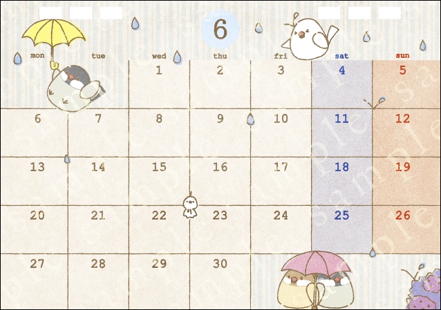 2022年鳥の卓上カレンダー