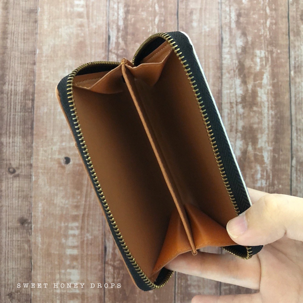 パスポケット付コインケース*とりーずチェックトランク柄*