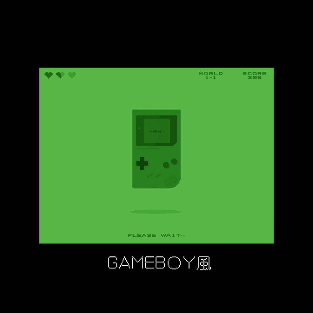 【動画素材】ドット絵レトロゲームの待機画面