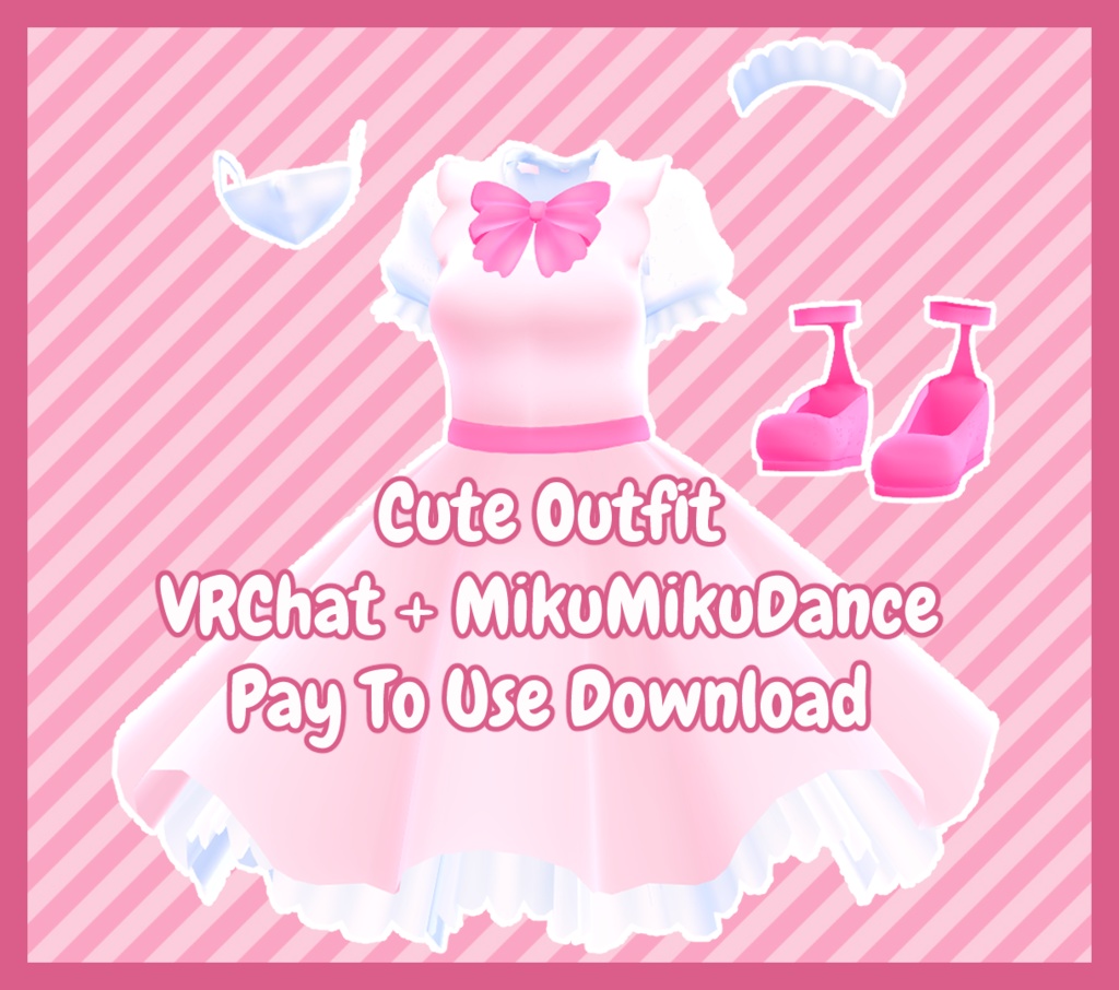 VRChat + MMD] Cute Outfit - astrialogical3d - BOOTH