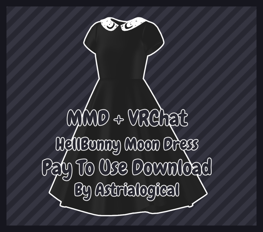 [MMD + VRChat] HellBunny Moon Dress