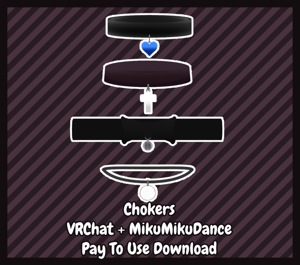[VRChat + MMD] Chokers Pack [P2U DL]