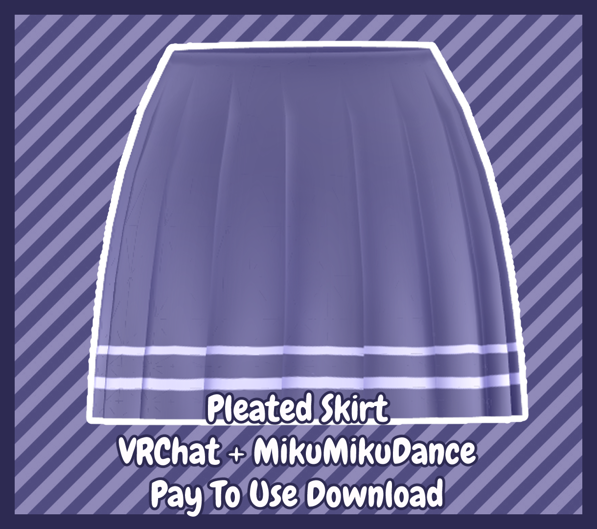 [VRChat + MMD] Pleated Skirt [P2U DL]