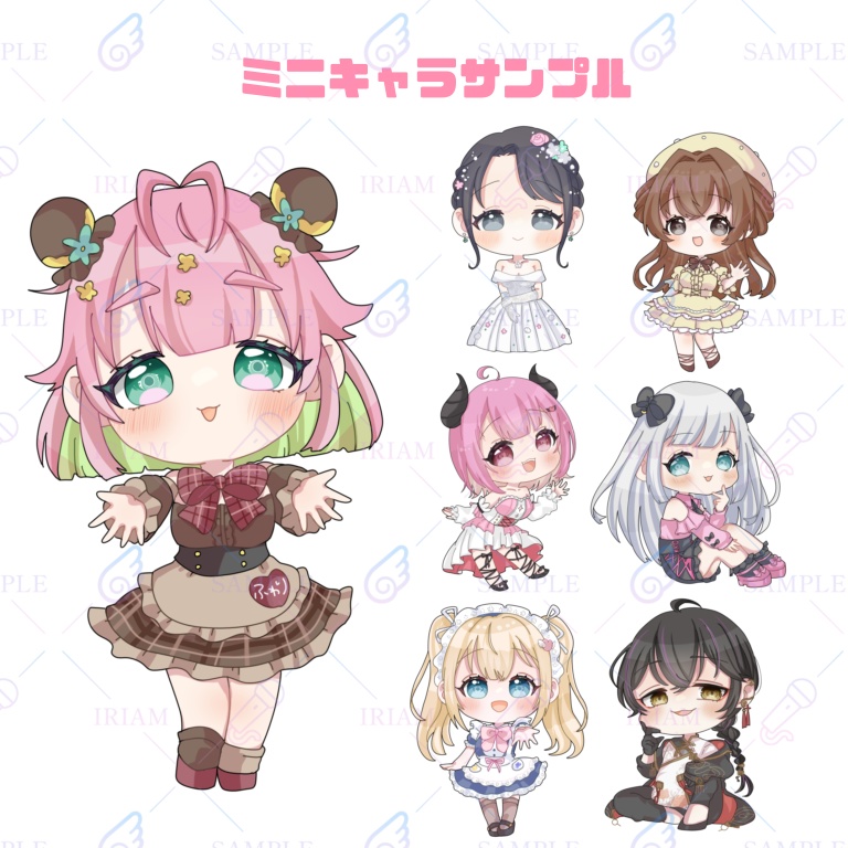 ミニキャラ表情差分