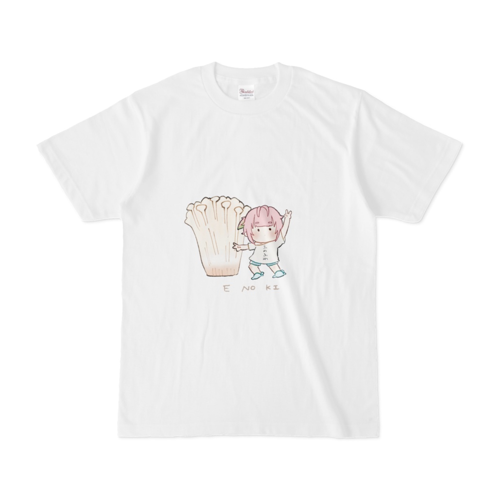 両面絵柄入りTシャツ(白)