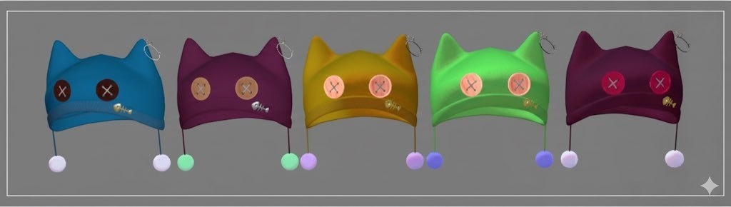 【VRChat想定】猫耳ニット帽🐱「MeowMeowKnit」