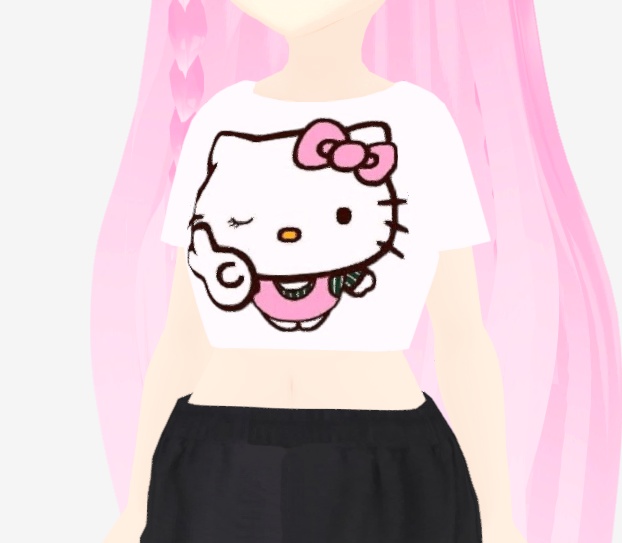 [Vroid] Hello Kitty  ミニTシャツの質感