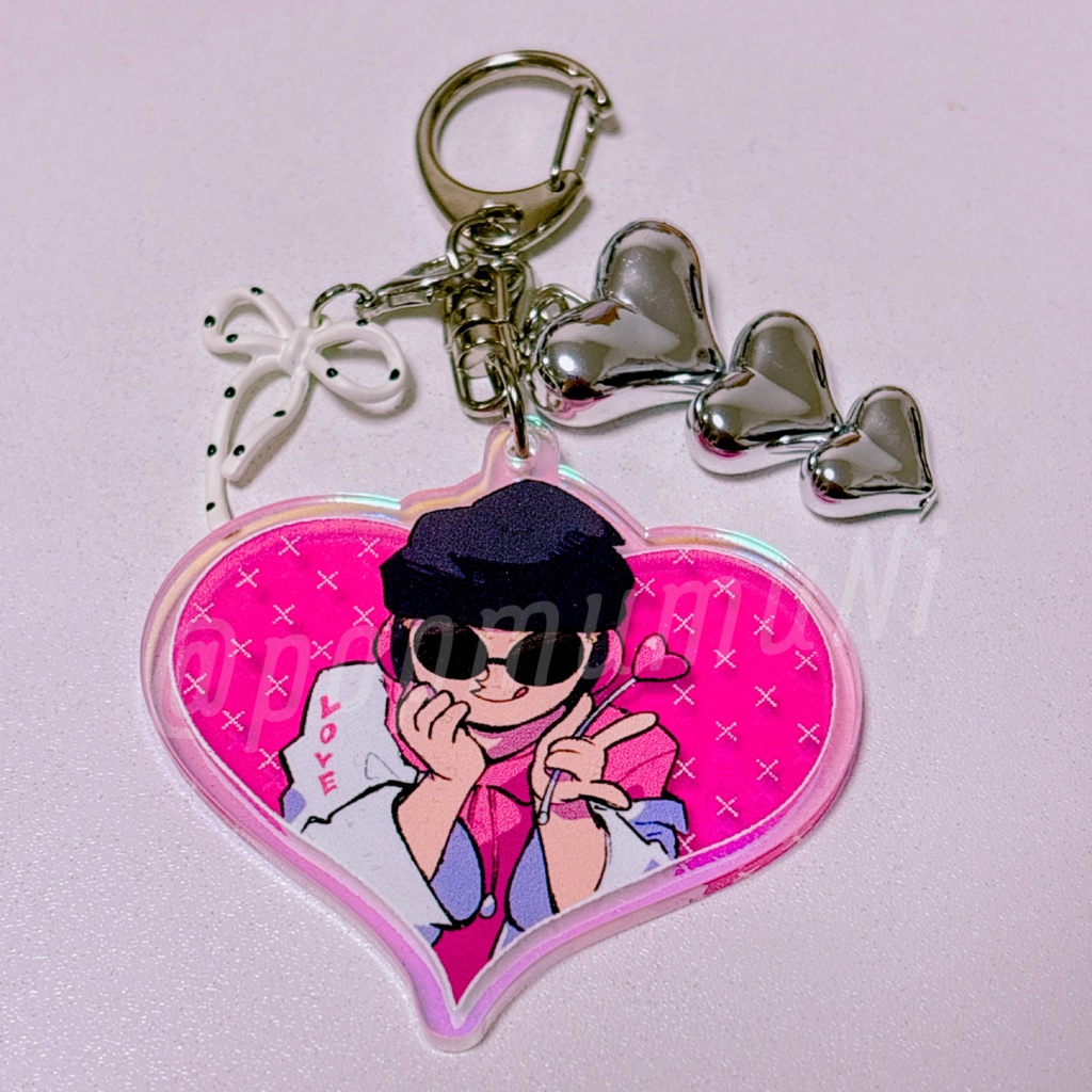 チャーム付きオーロラアクキー