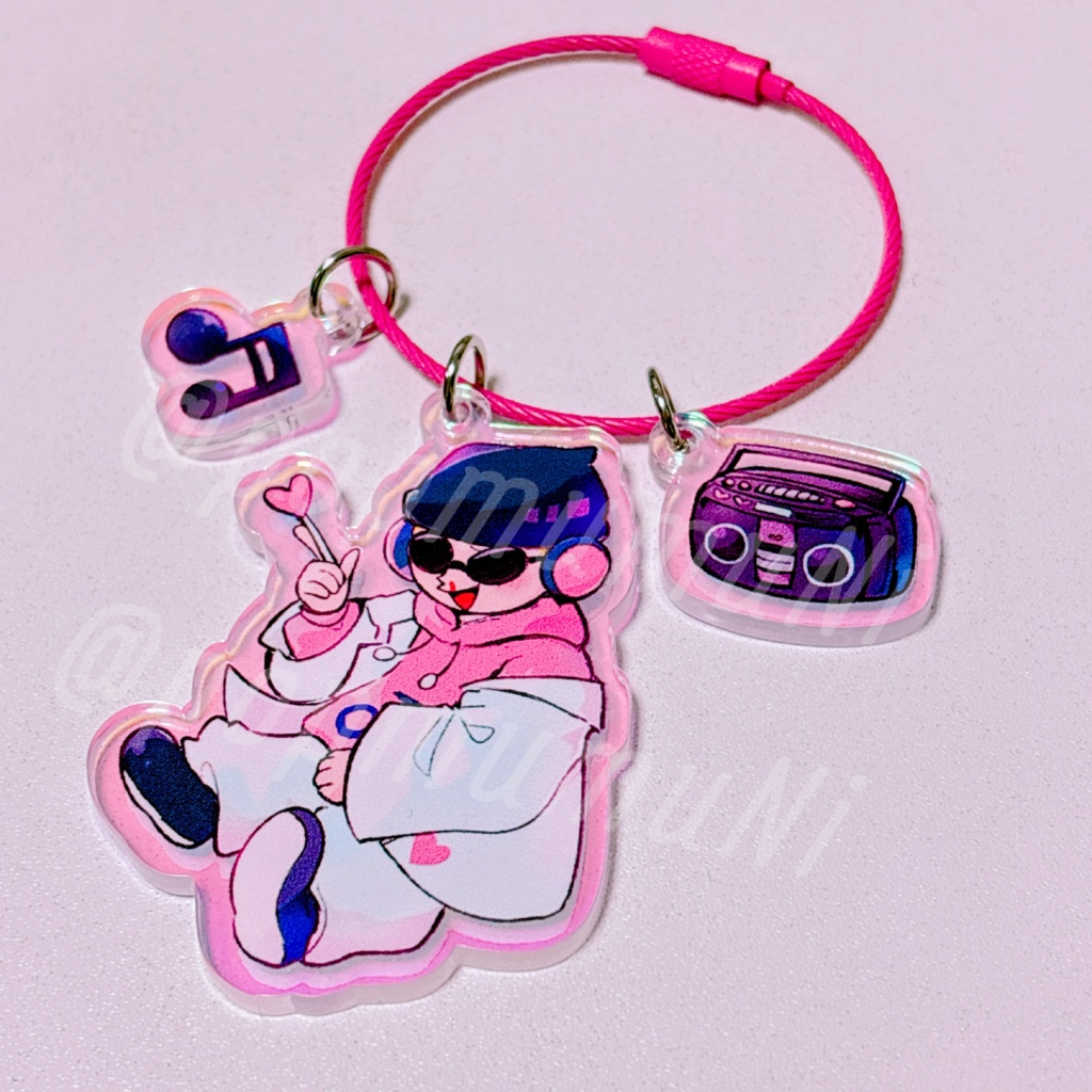 3連アクリルチャームキーホルダー