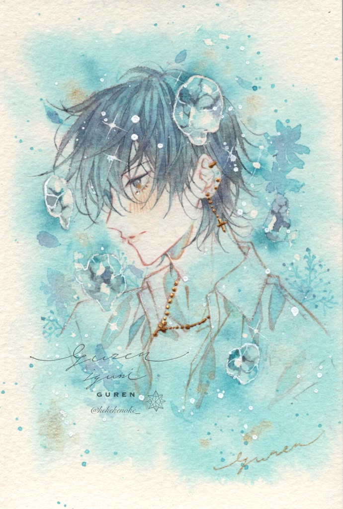 【ハガキサイズ】 水花
