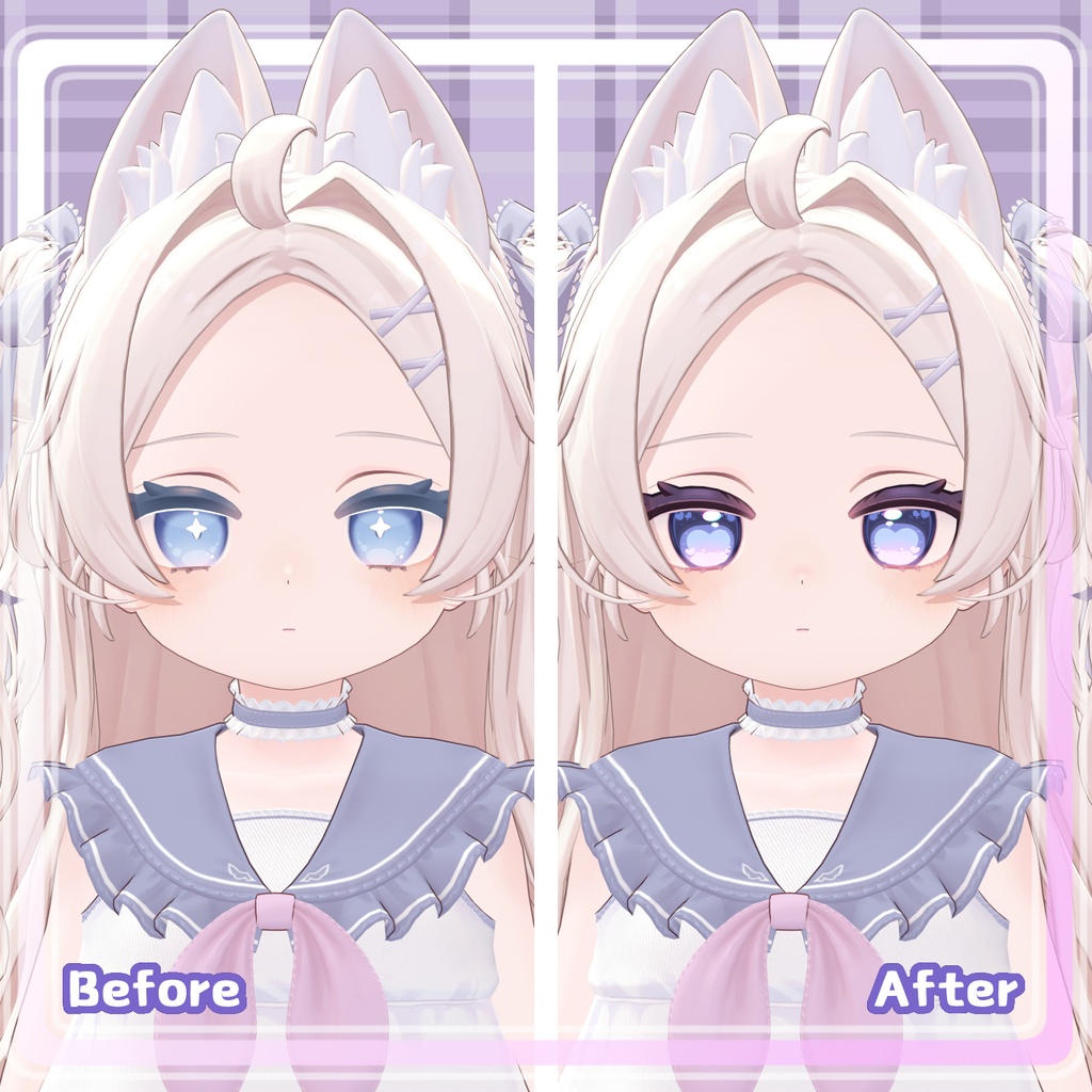 【ぽわり対応】Cloud Heart_MAKEUP&EYETexture【psd付き】