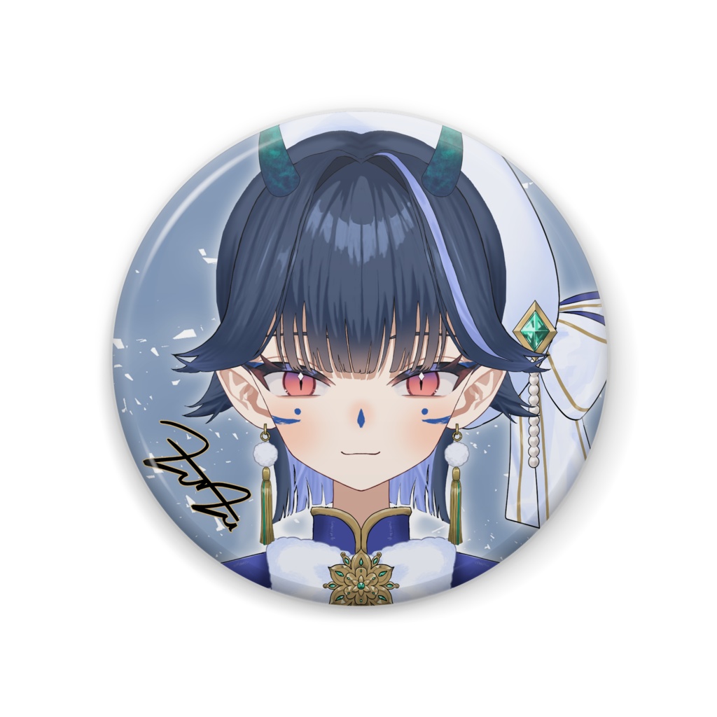 ズズ・エンマ 冬服缶バッジ【2周年】