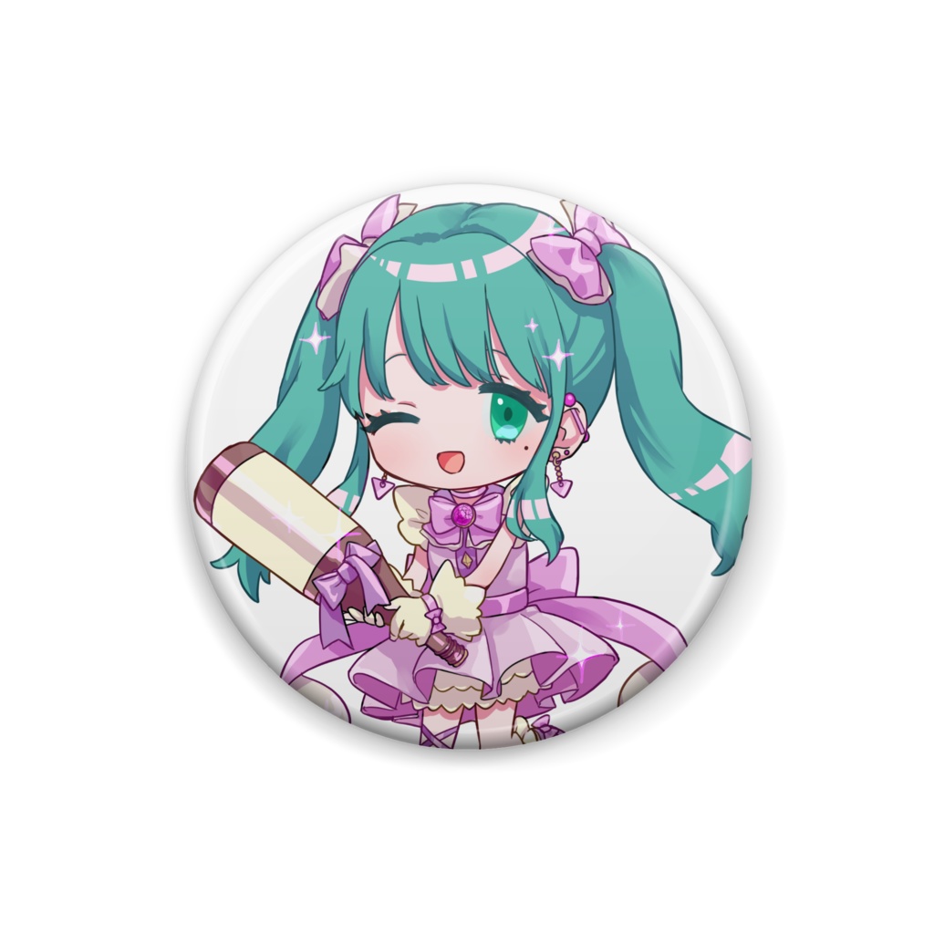 あおめろ缶バッジ①【くお生四月馬鹿】