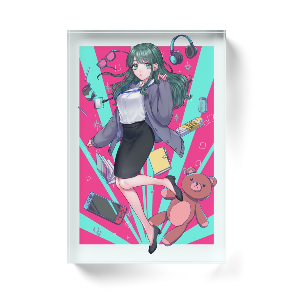 【久遠あおい】アクリルブロックという名の文鎮