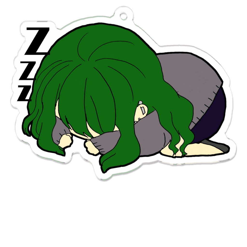 【久遠あおい】ごめん寝キーホルダー【Vtuber】