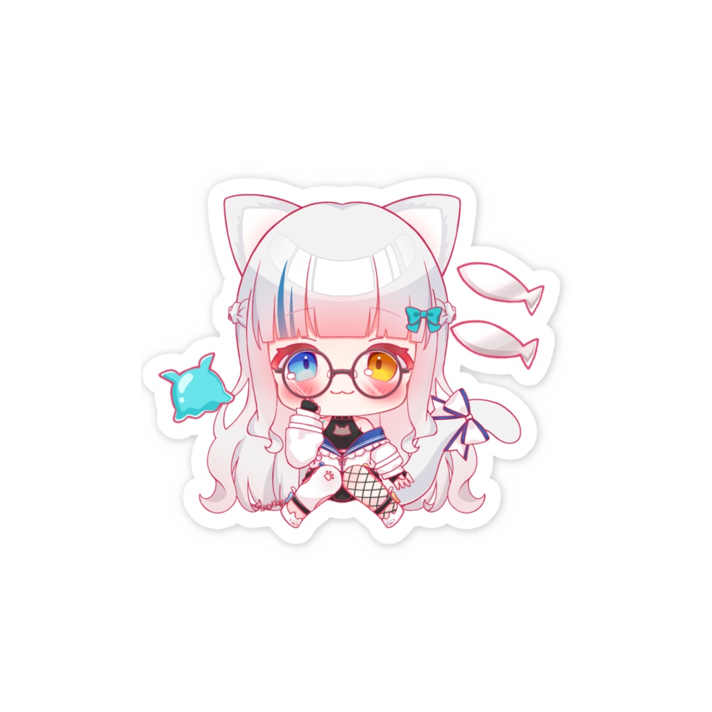 【5周年記念】猫目みっけ スマホステッカー