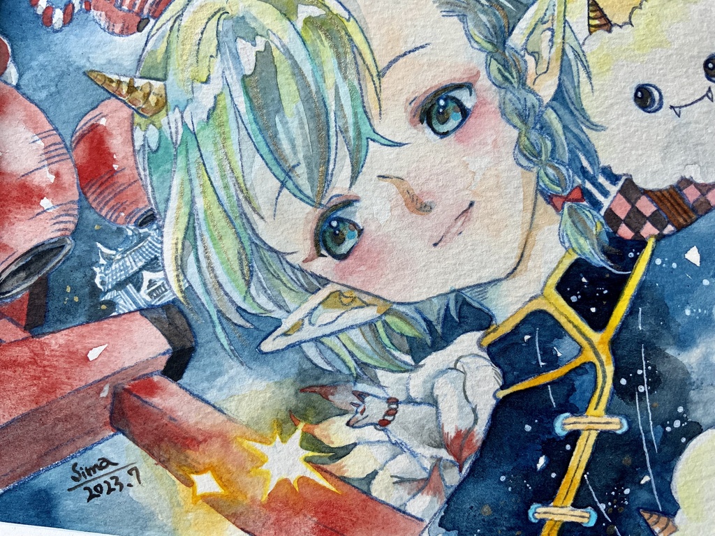 イラスト原画『おかえり神様』