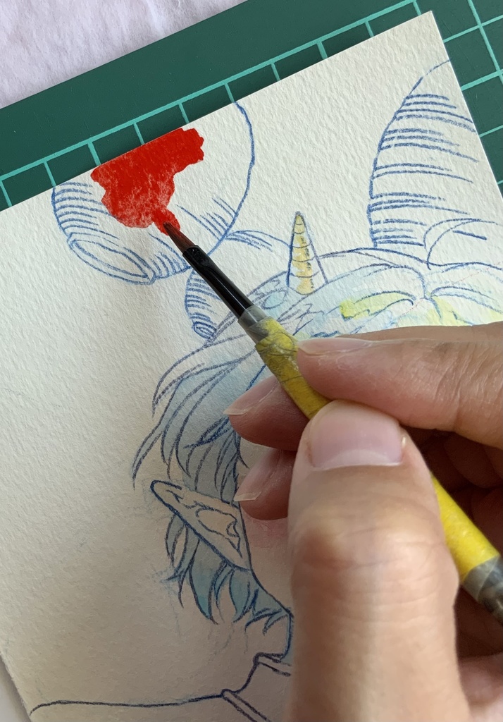 イラスト原画『おかえり神様』