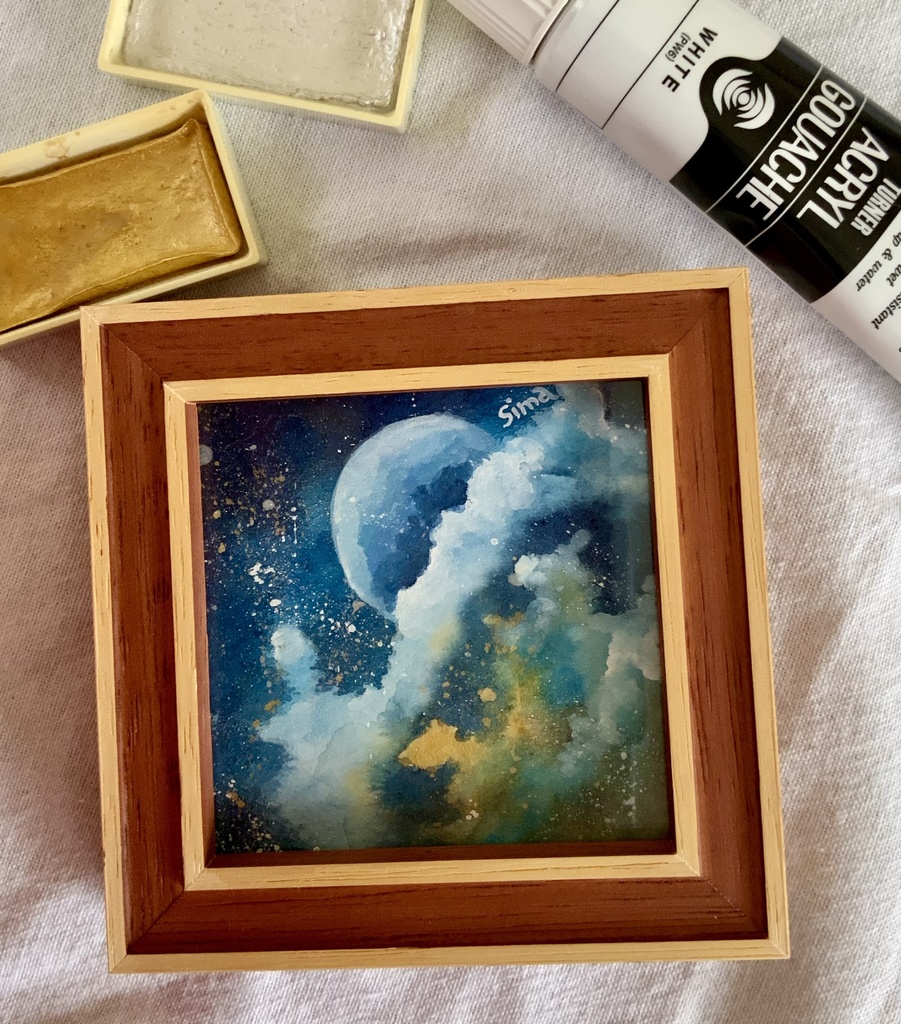 水彩画　『この空の果て』