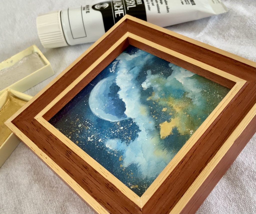 水彩画 『この空の果て』