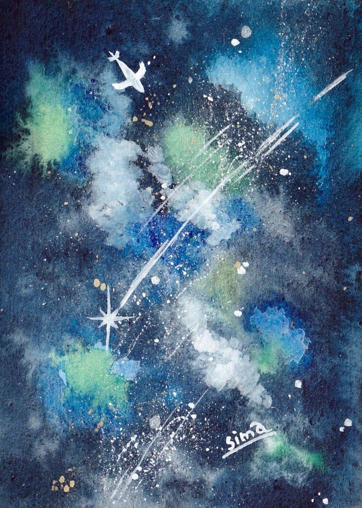 水彩原画 『帰路』